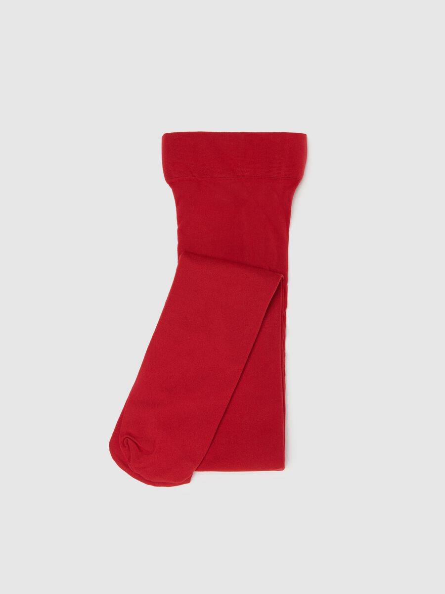 Girls' Red Stretch Tights_0