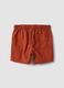 Orange pure cotton boys&rsquo; shorts, regular fit, with drawstring_1