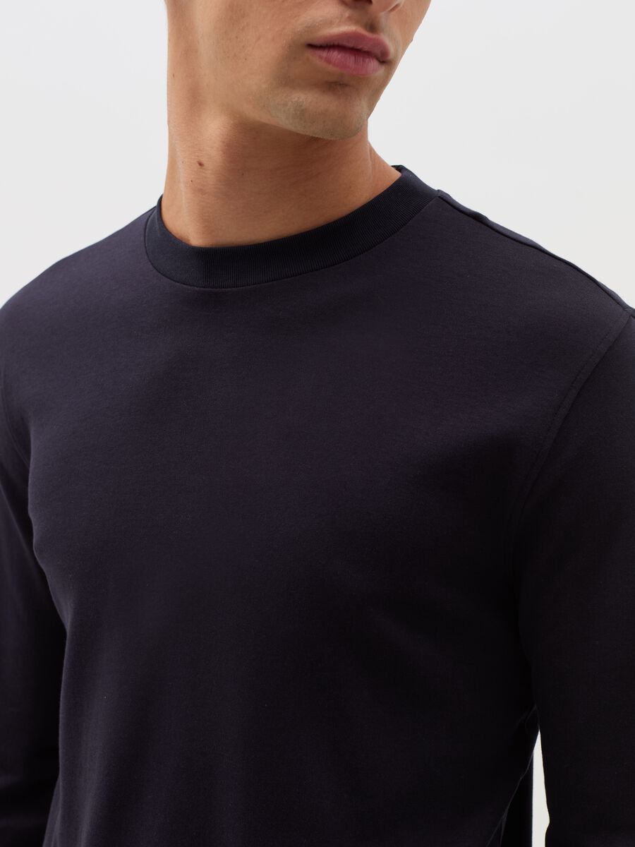 T-shirt girocollo in cotone interlock_3