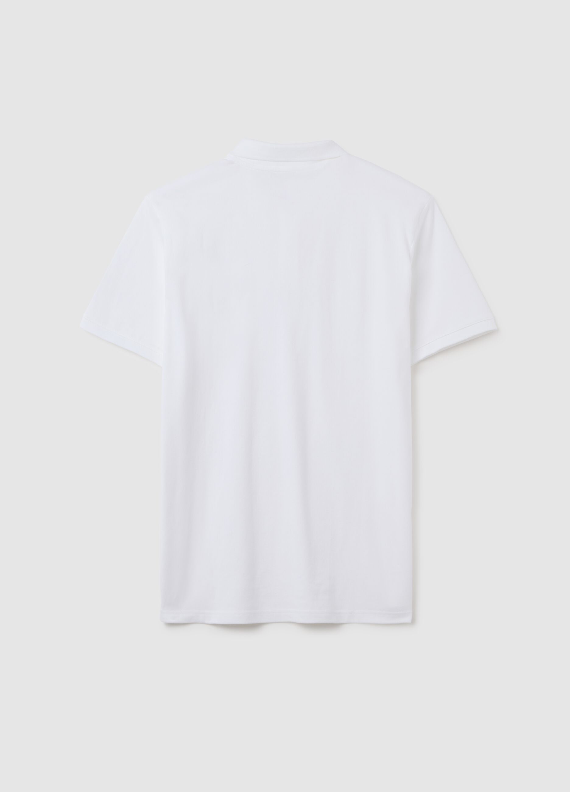 Pique polo shirt with embroidered logo