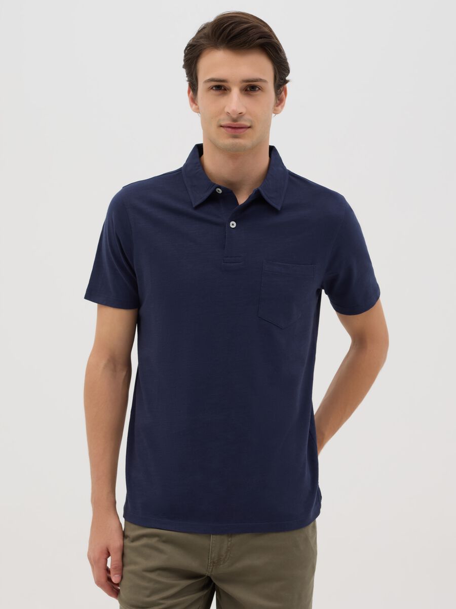 Pure Cotton Blue Polo_0