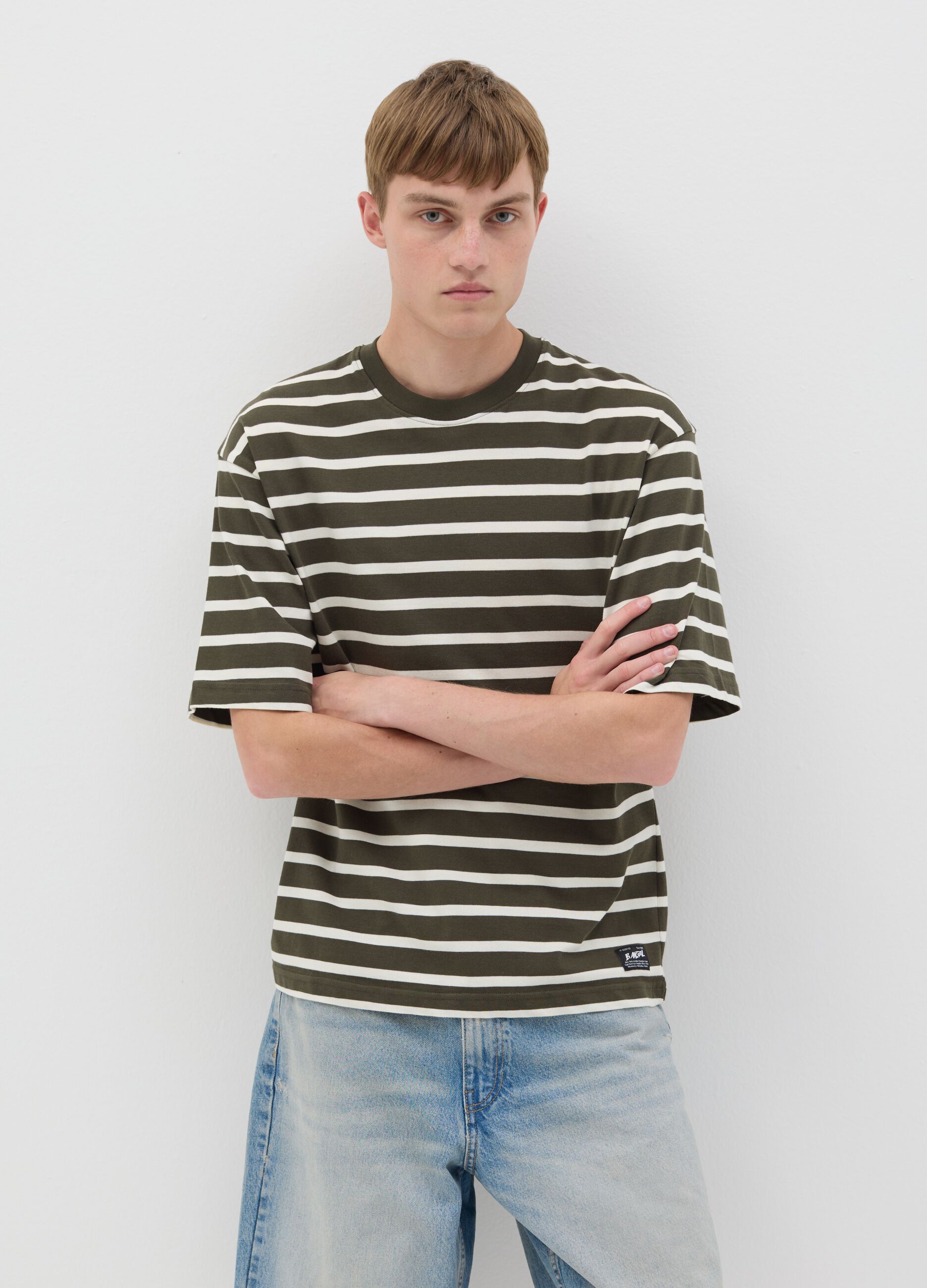 Striped cotton T-shirt