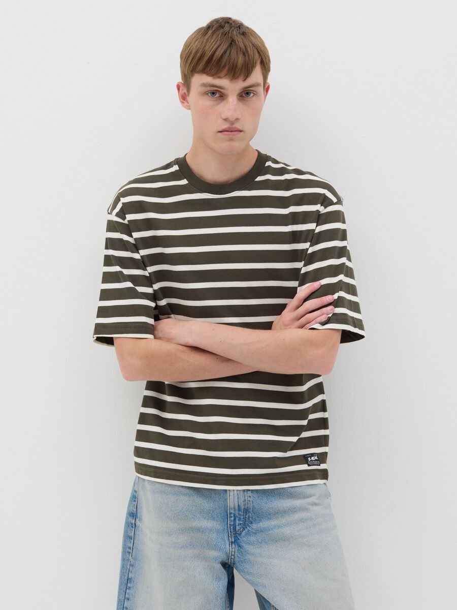 Striped cotton T-shirt_0