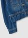 Girl's regular fit blue denim cotton jacket with pockets_3