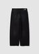 Black denim barrel jeans in pure cotton_2