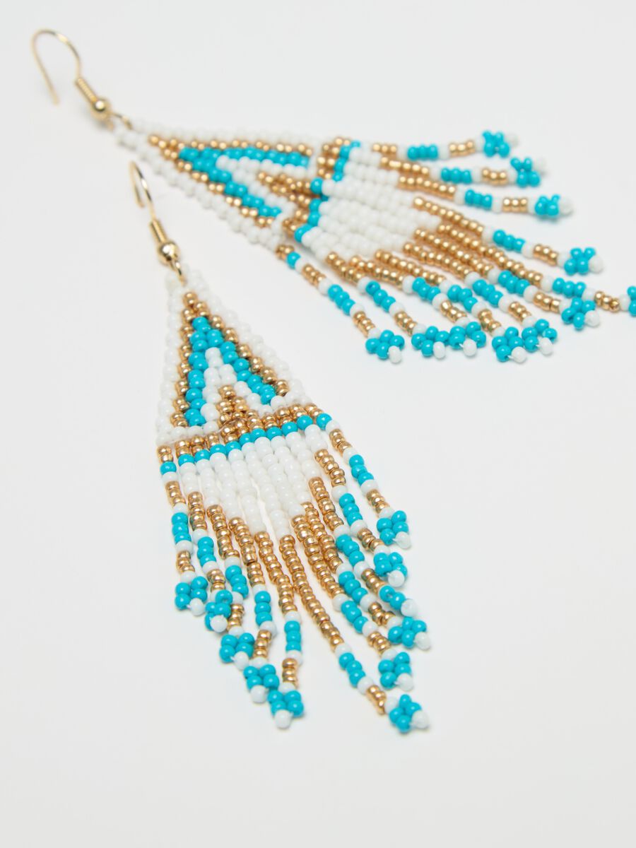 Pendant earrings with ethnic motif_2
