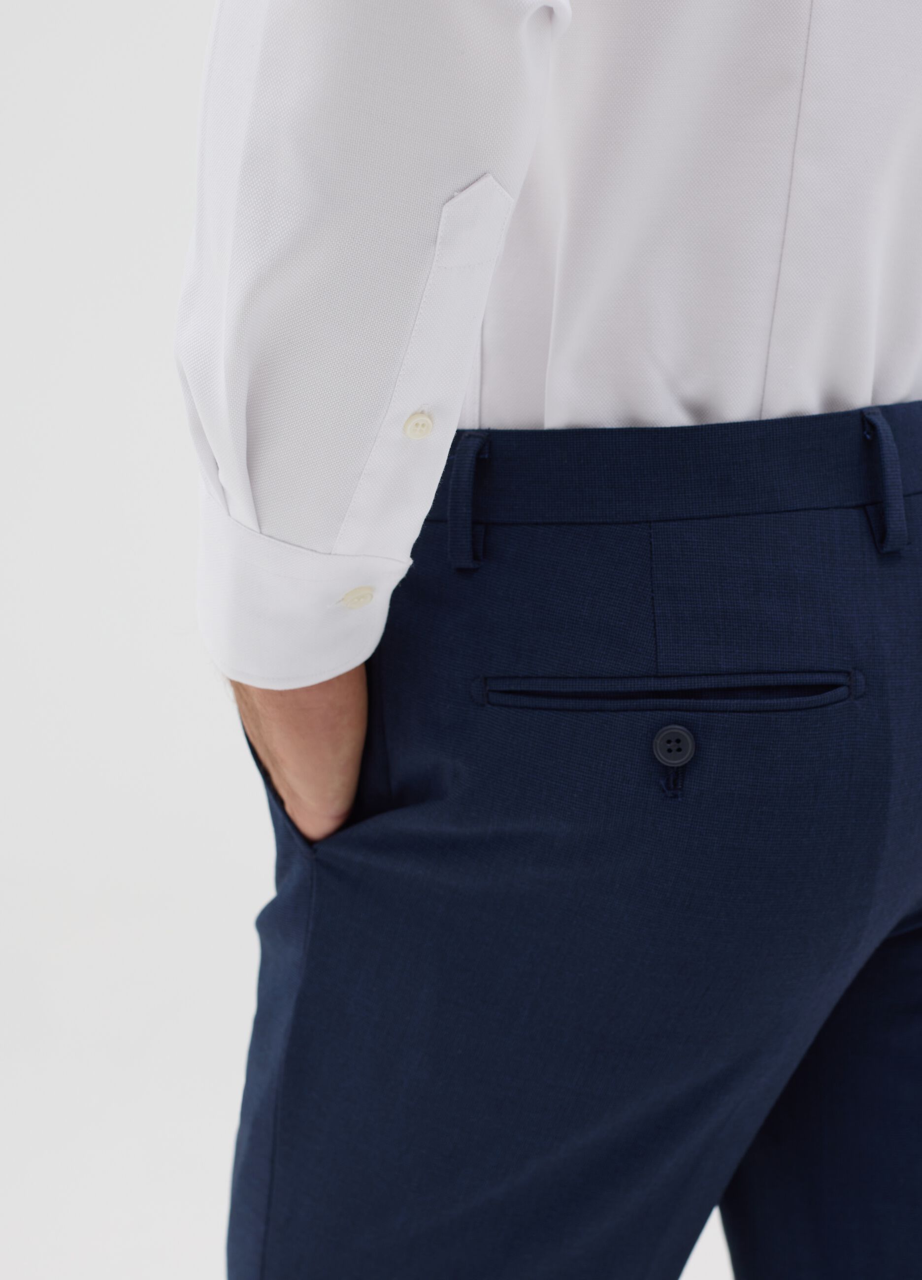 Slim-fit shirt in no-iron cotton