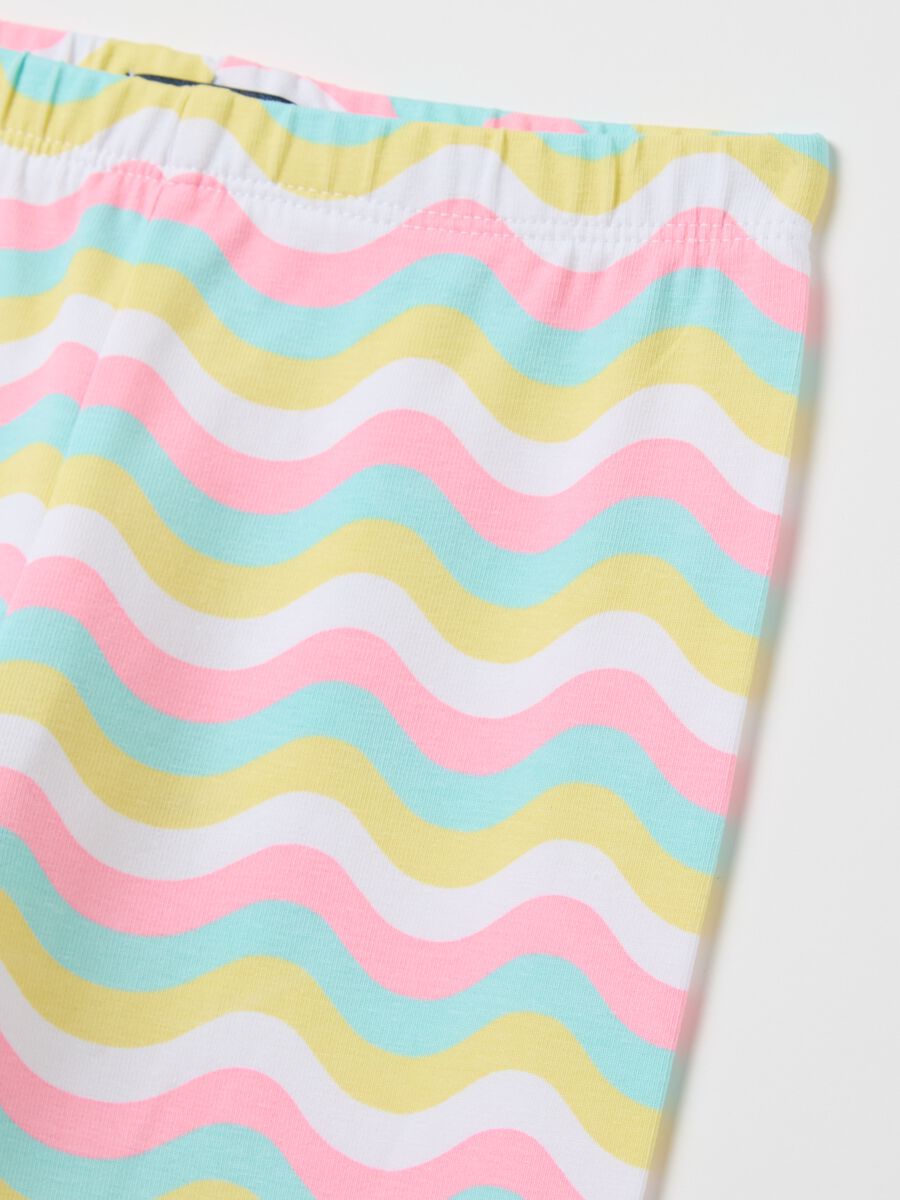 Three-quarter leggings in stretch cotton_2