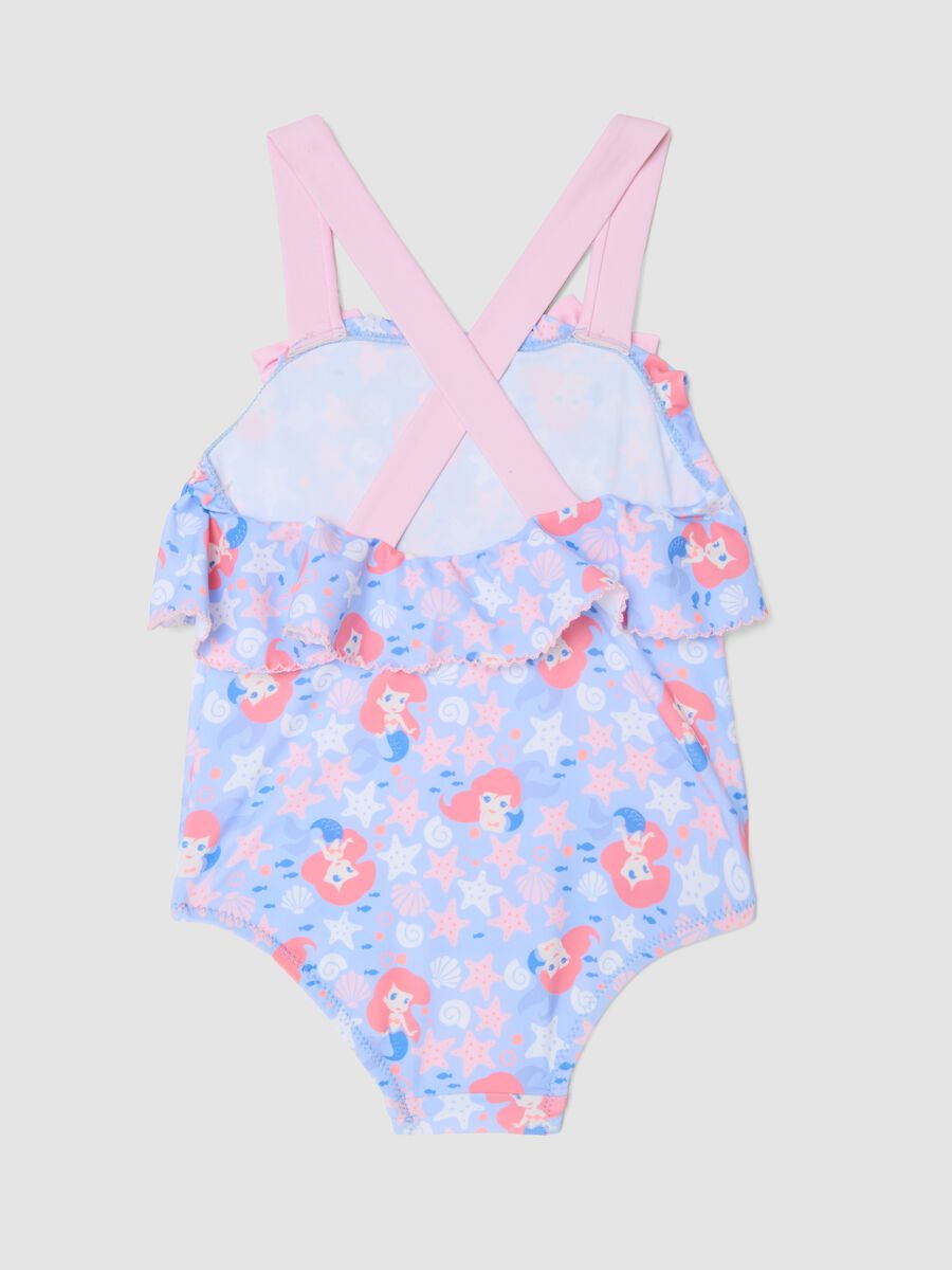 Baby girls&rsquo; light blue stretch swimsuit with frills_1