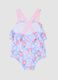Baby girls&rsquo; light blue stretch swimsuit with frills_1