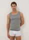 Grey regular fit cotton tank top_0