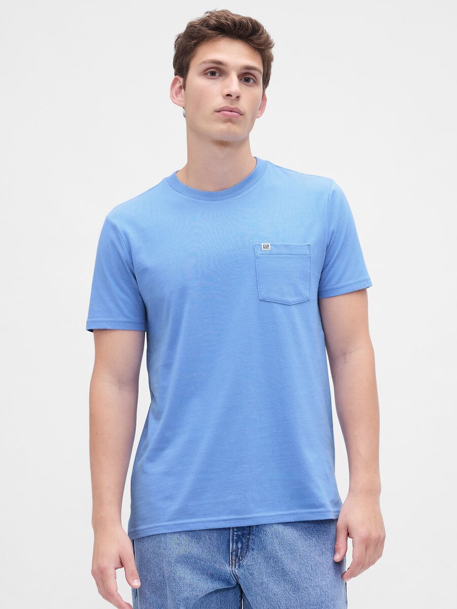 Blue Cotton T-shirt_0