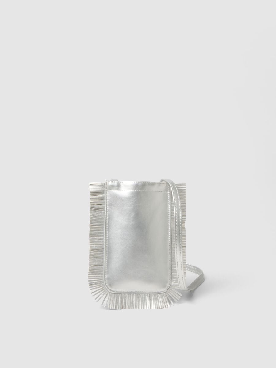 Silver fringe handbag for girls_1