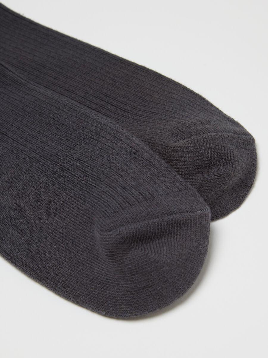 Calze midi nere in misto cotone_2