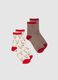 Two-pack short Christmas socks in multicolour cotton blend_0