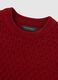 Regular fit red cotton blend jumper_5