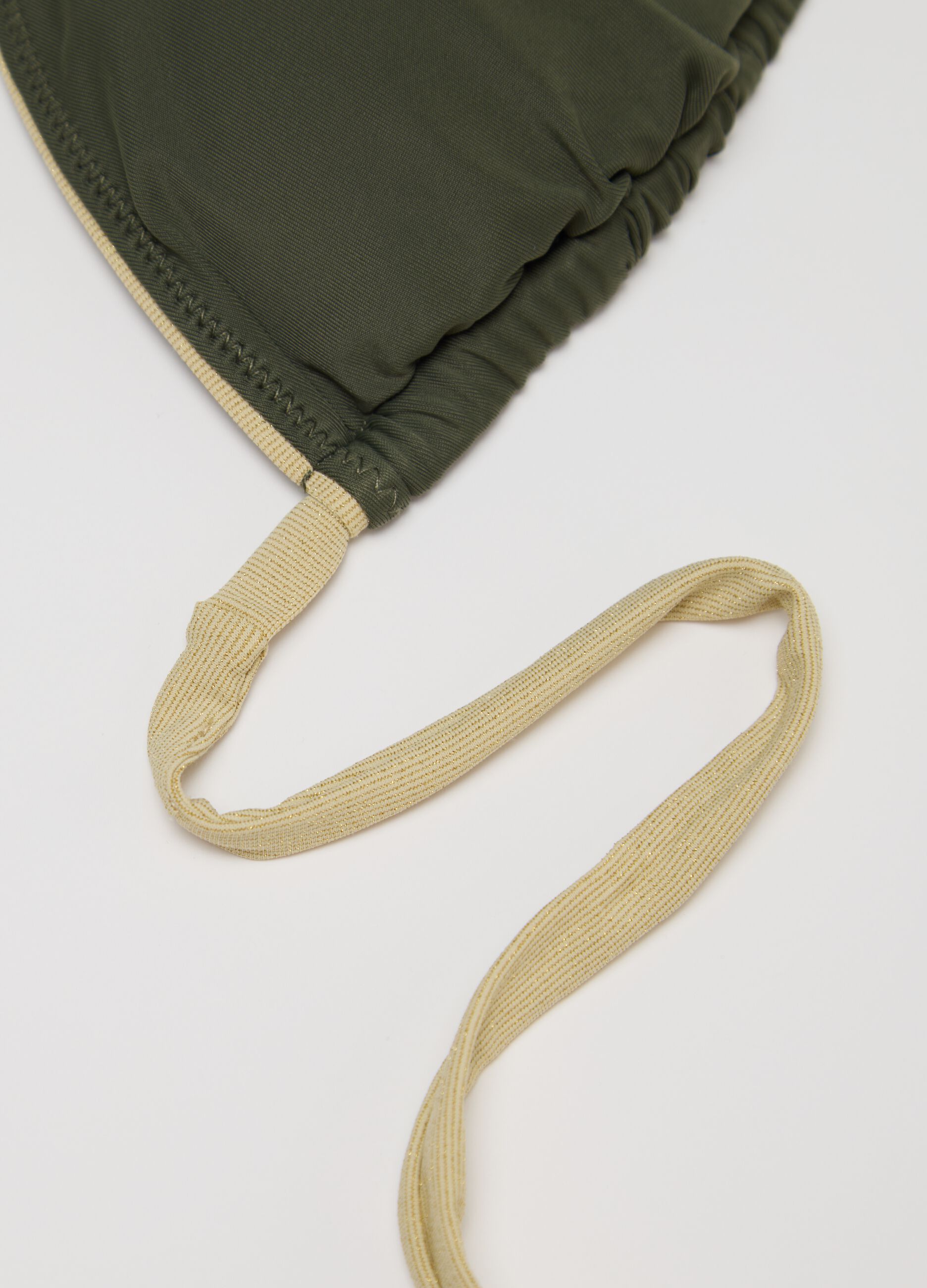 Top bikini a triangolo da donna in tessuto elasticizzato