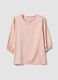 Pink long-sleeve regular fit top with teardrop closure_0