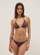 Slip bikini elasticizzato marrone con dettagli brillanti_0