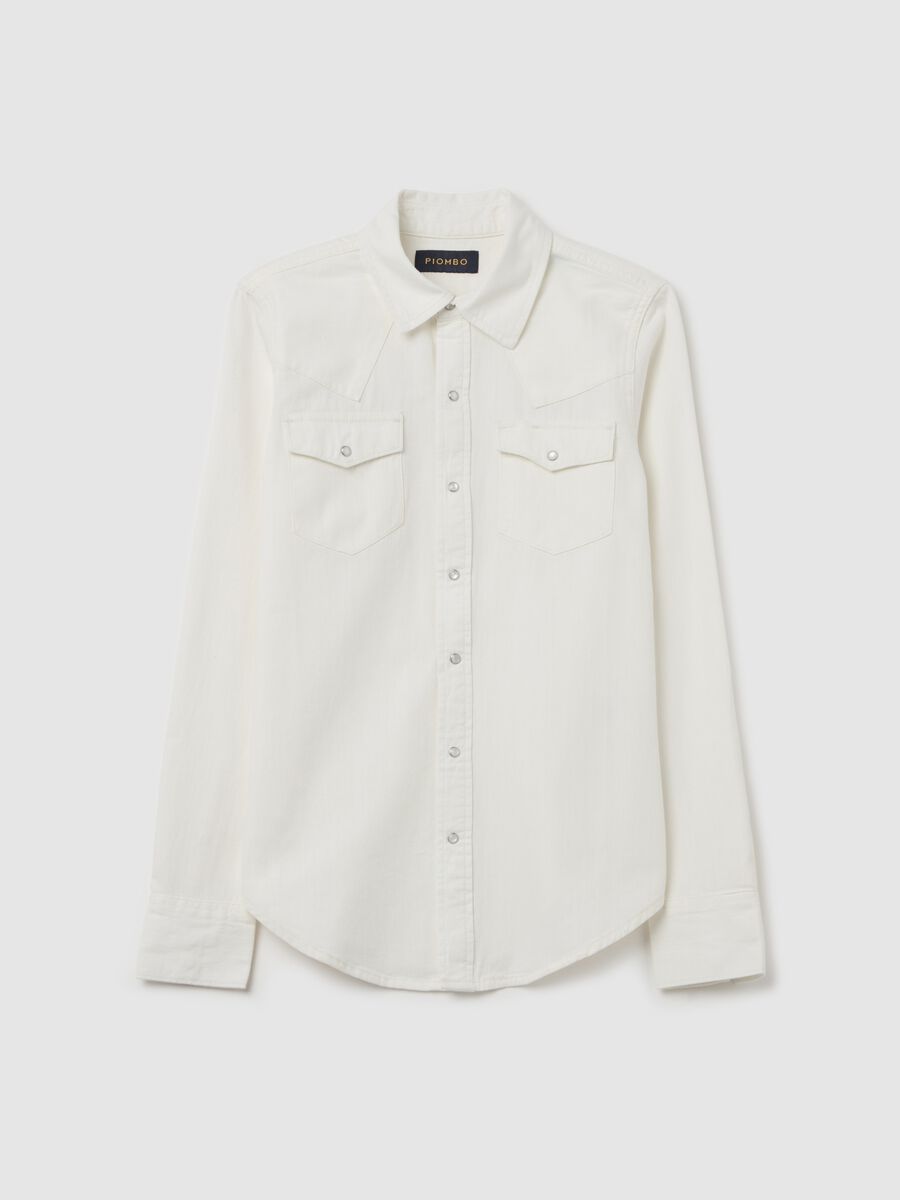 Western shirt in denim_4