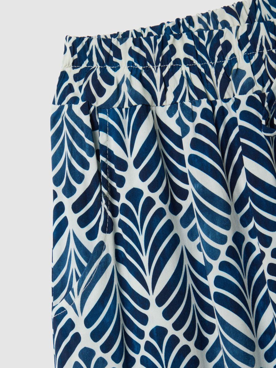Women's Wide-Leg Trousers in Pure Multicolour Viscose Regular Fit_1