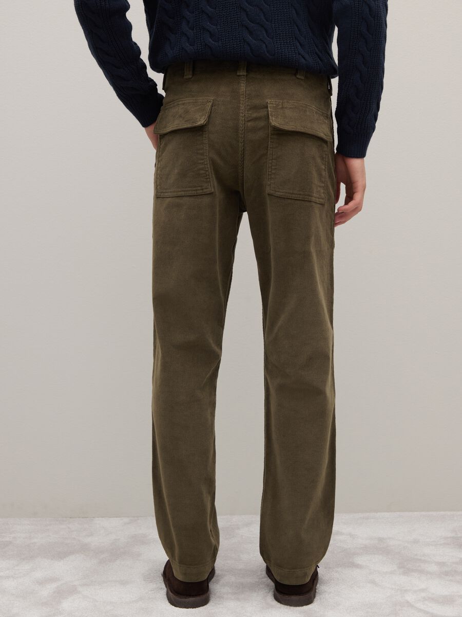 Green Stretch Velvet Trousers_2