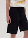 Boy's black pure cotton shorts with regular fit_1