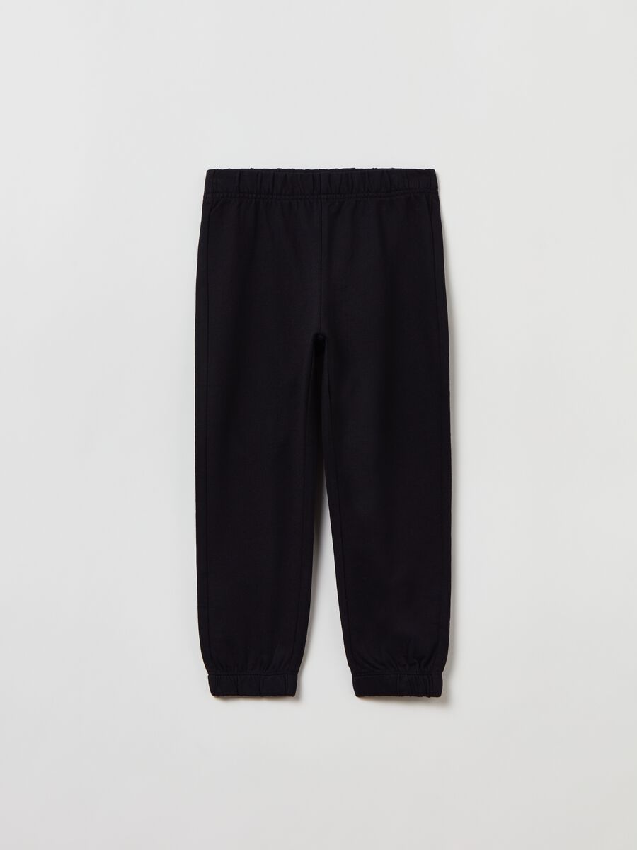 Joggers in felpa con profili elasticati_0
