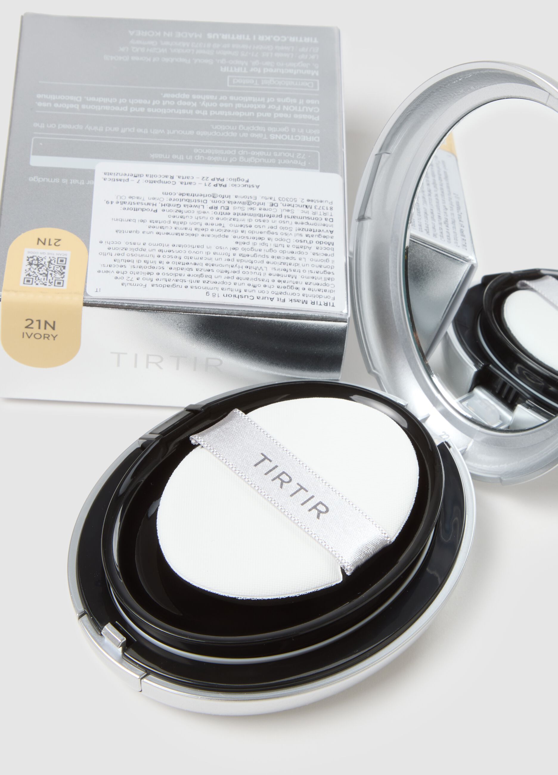 TIRTIR MASK FIT AURA CUSHION 21N IVORY 18G - Korean makeup