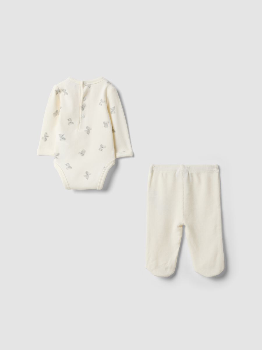 White organic cotton and stretch lyocell set with koala prints_1