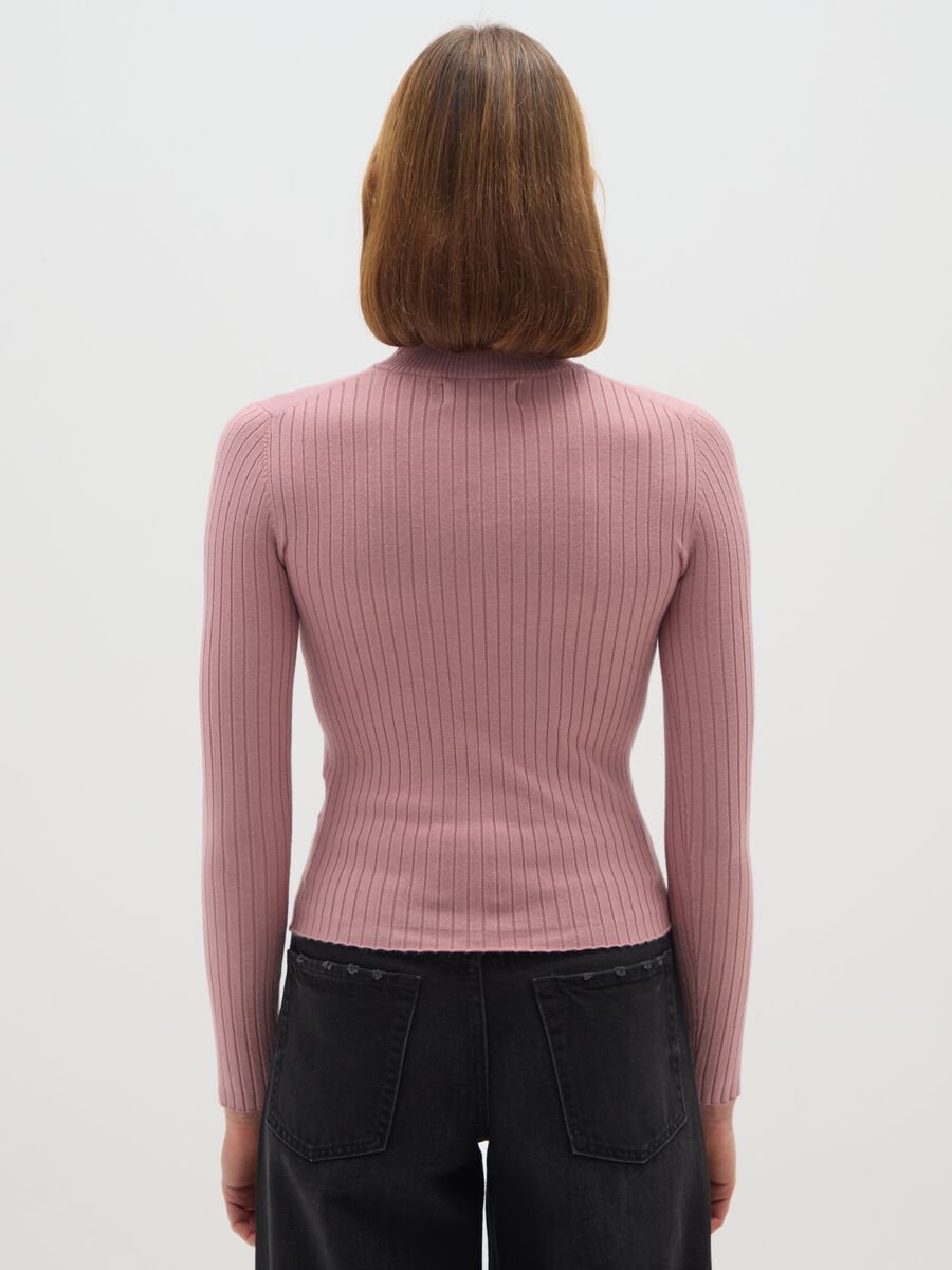 Pink Viscose Blend Pullover_2