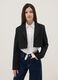 Girls' black cropped blazer, regular fit_0