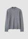 Grey viscose-blend jumper with ribbed high neck, regular fit_0
