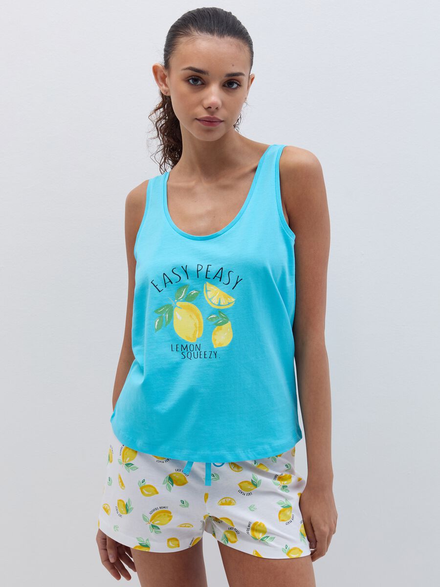 Short pyjamas with lemons print_0