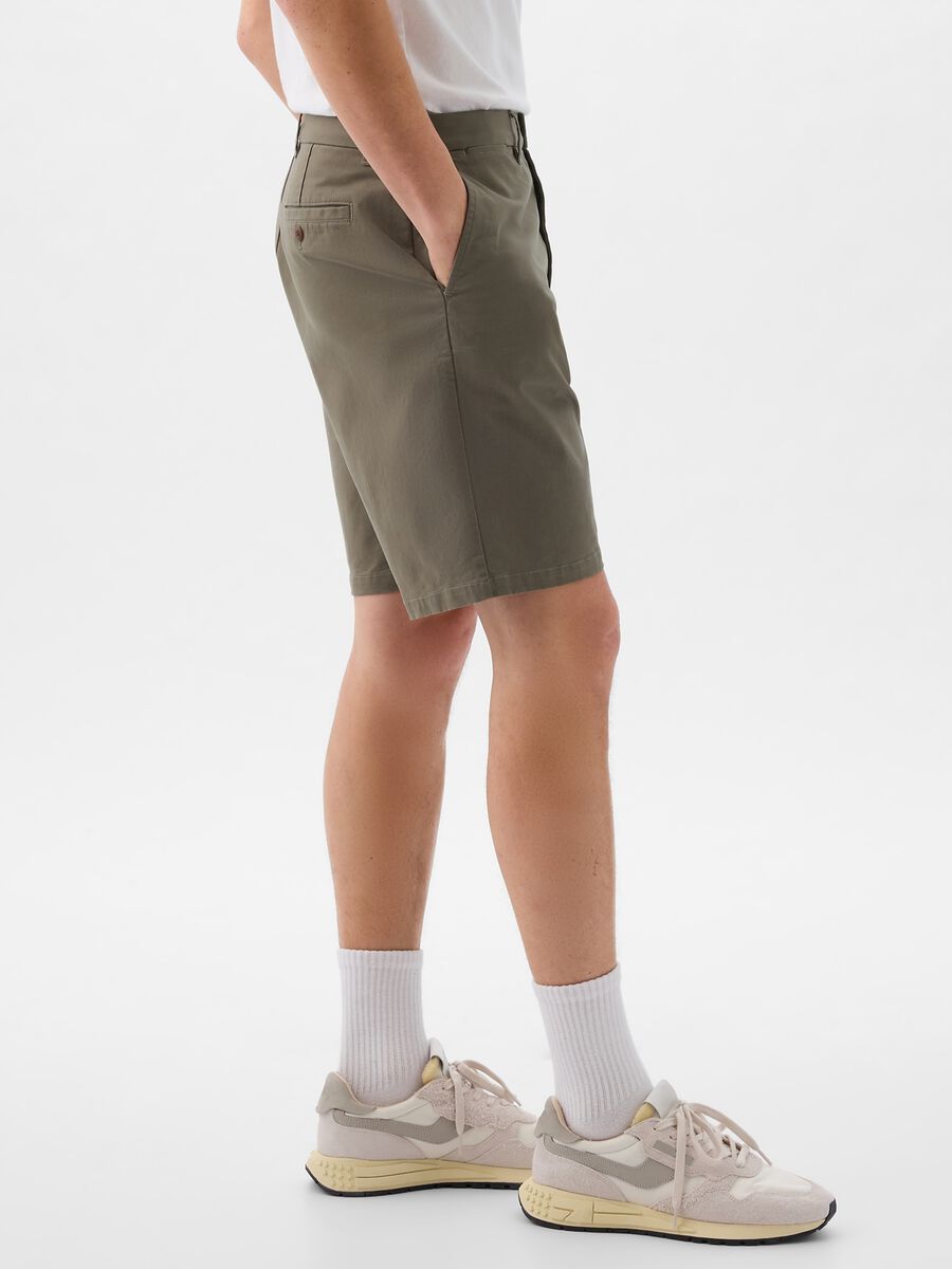 Relaxed-fit Bermuda shorts in stretch cotton_1