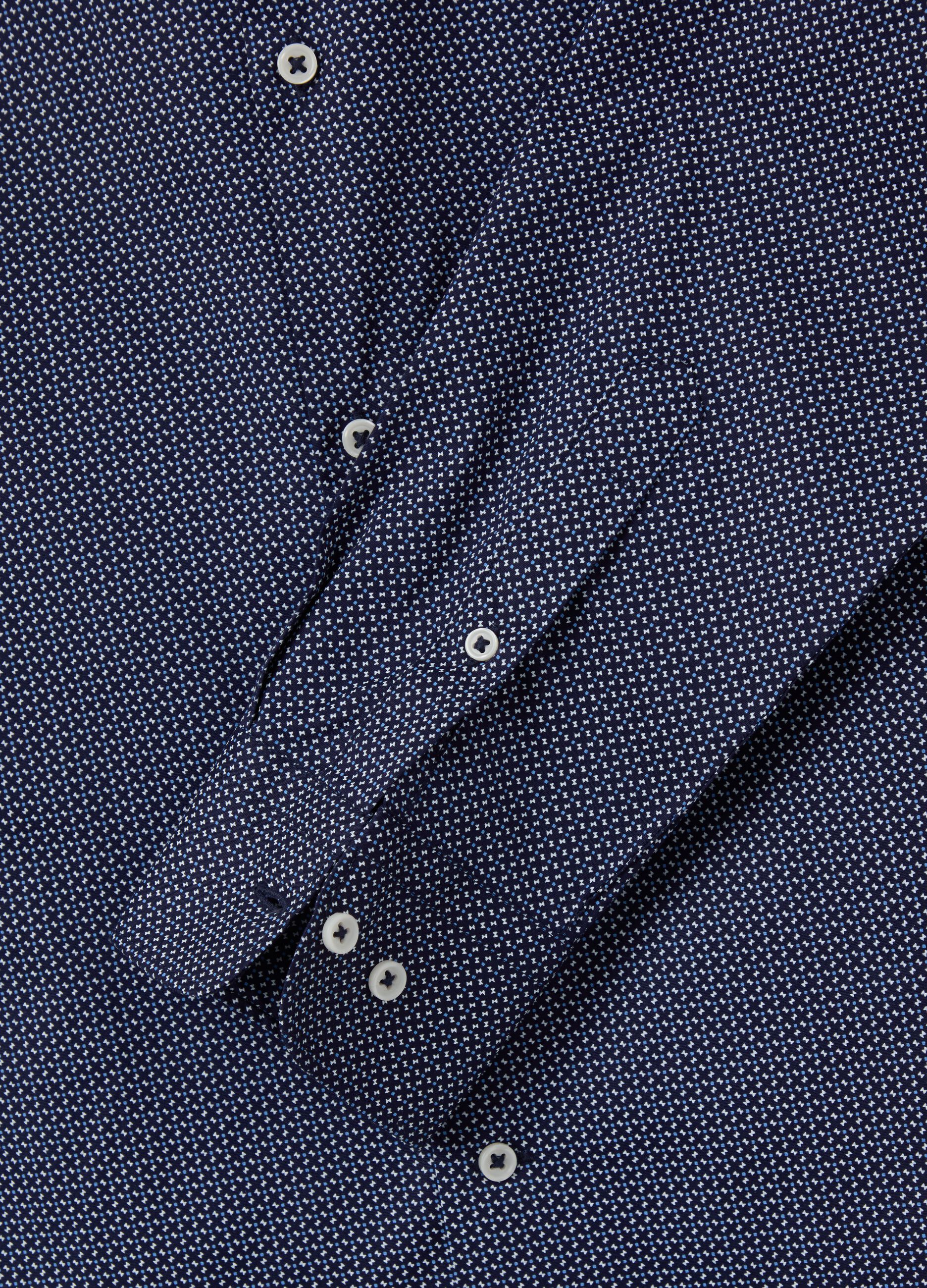 Slim-fit shirt with micro print