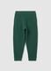 Children's green regular fit jogger trousers in pure cotton_1