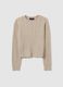 Beige Regular Fit Jumper with Sequins_4