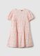 Multicolour pure cotton dress for girls with floral pattern_0