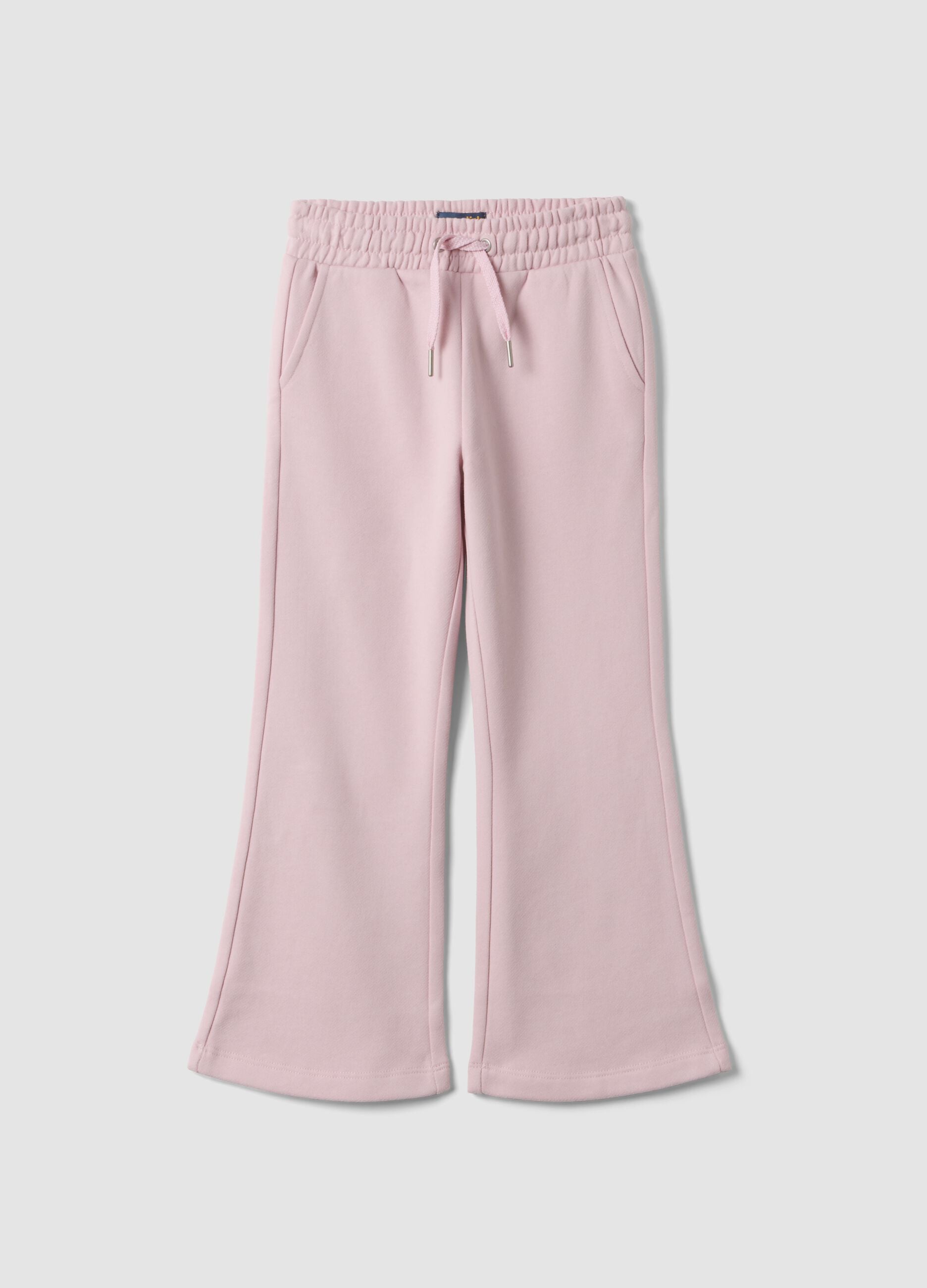Pink trousers in pure organic cotton