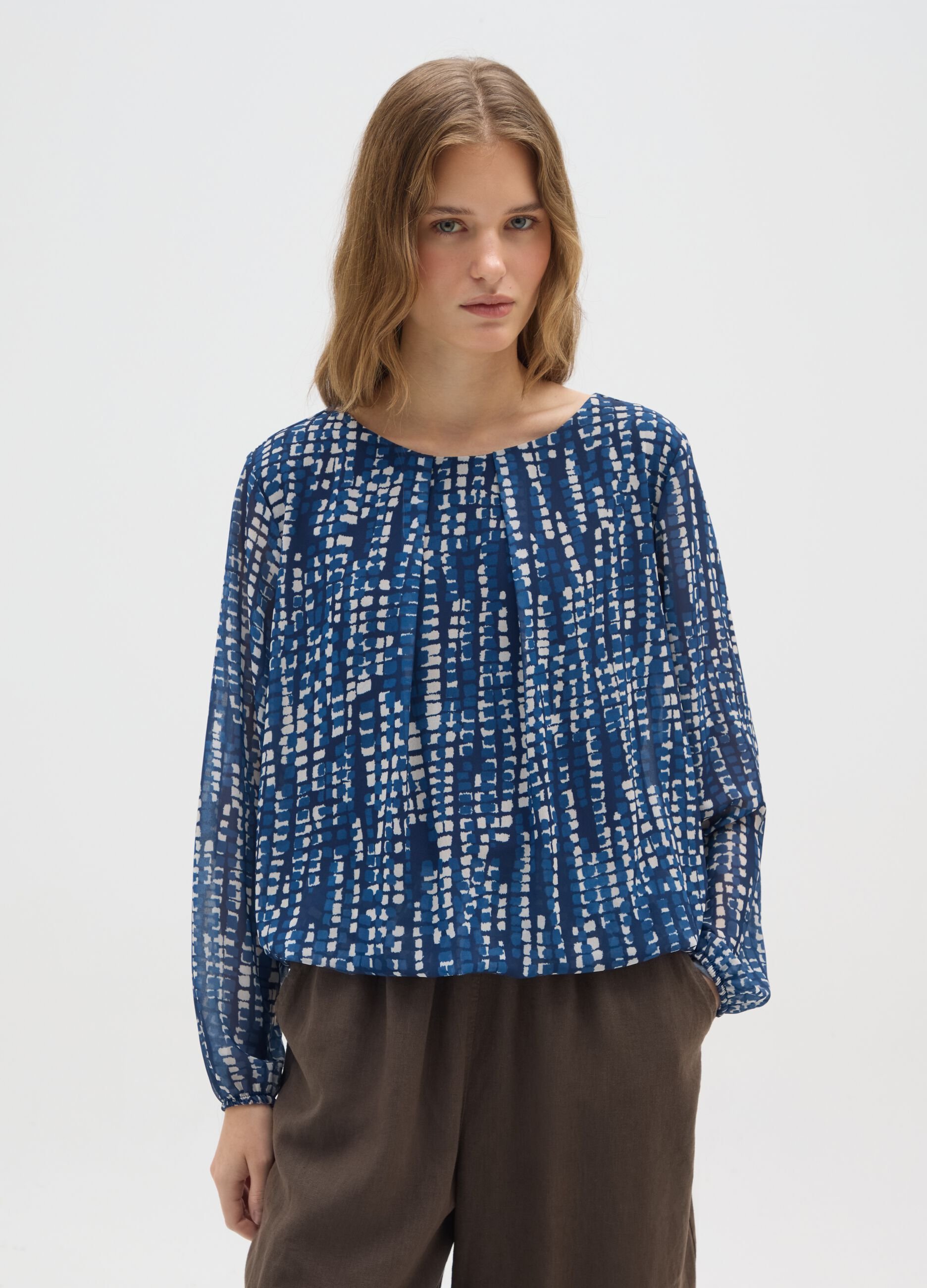 Multicolour regular fit sweater with pattern