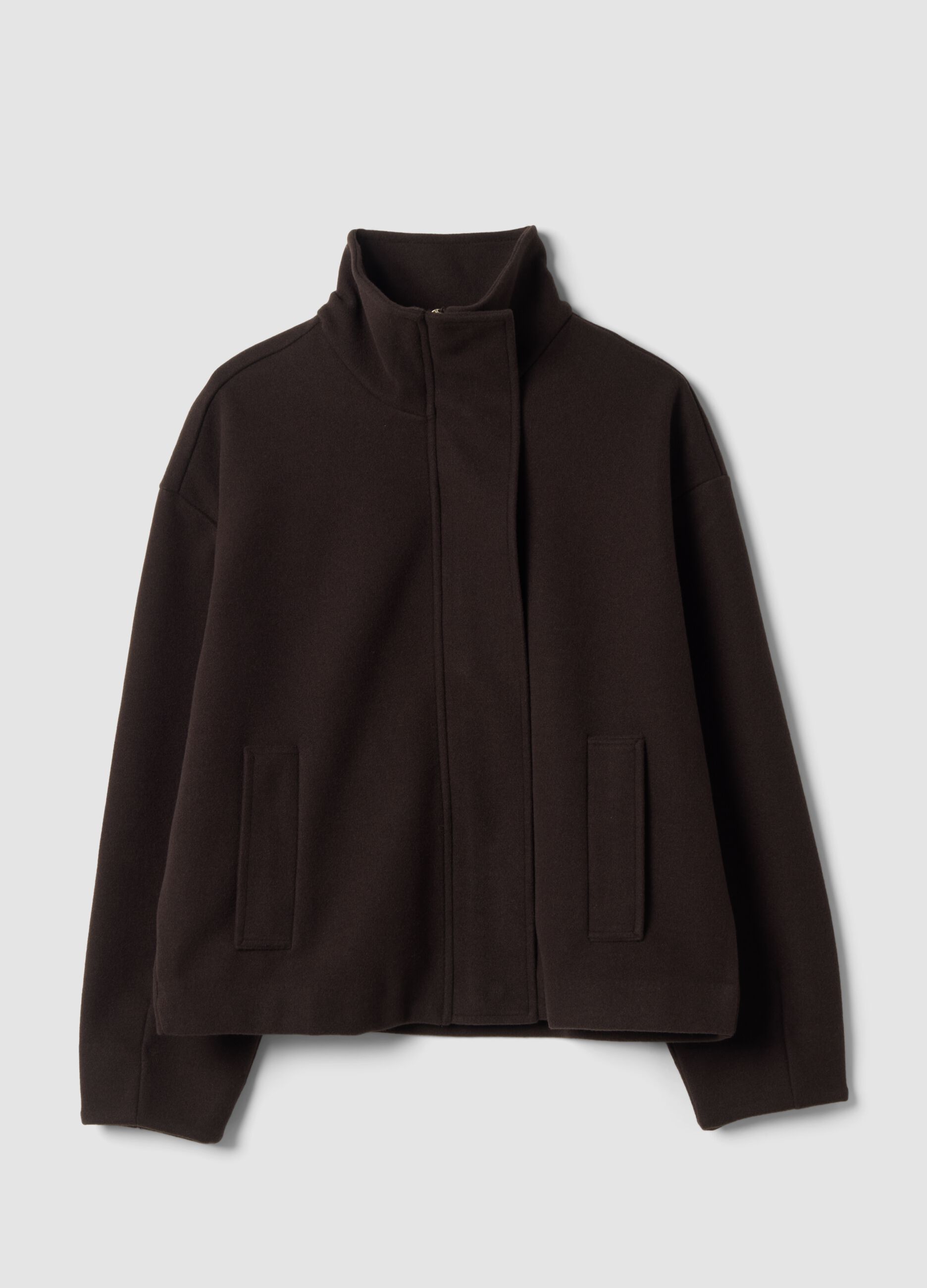 Giacca marrone in misto viscosa regular fit