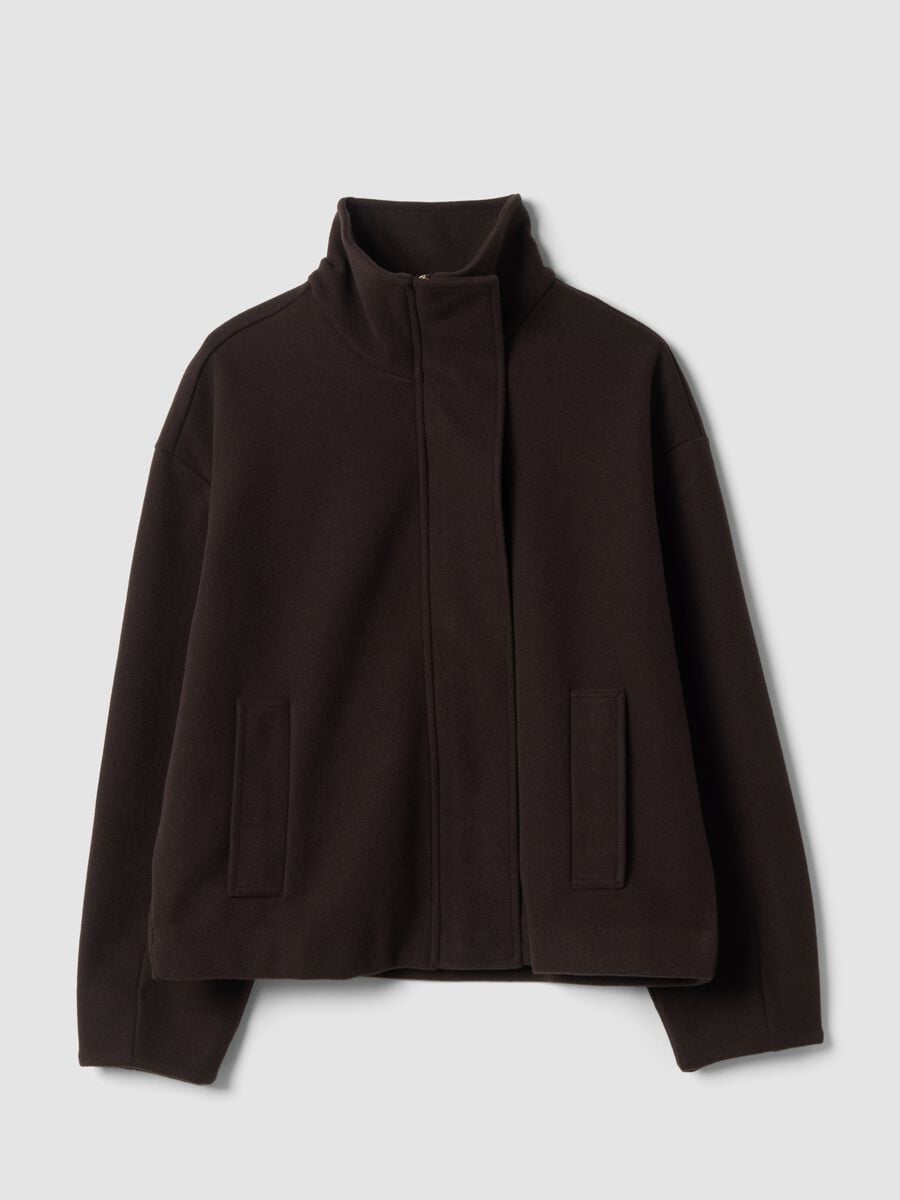 Cardigan marrone in misto viscosa regular fit_0