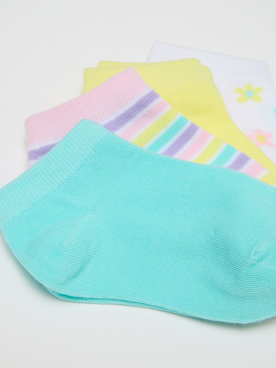 Girl's multicolour cotton stretch socks_1