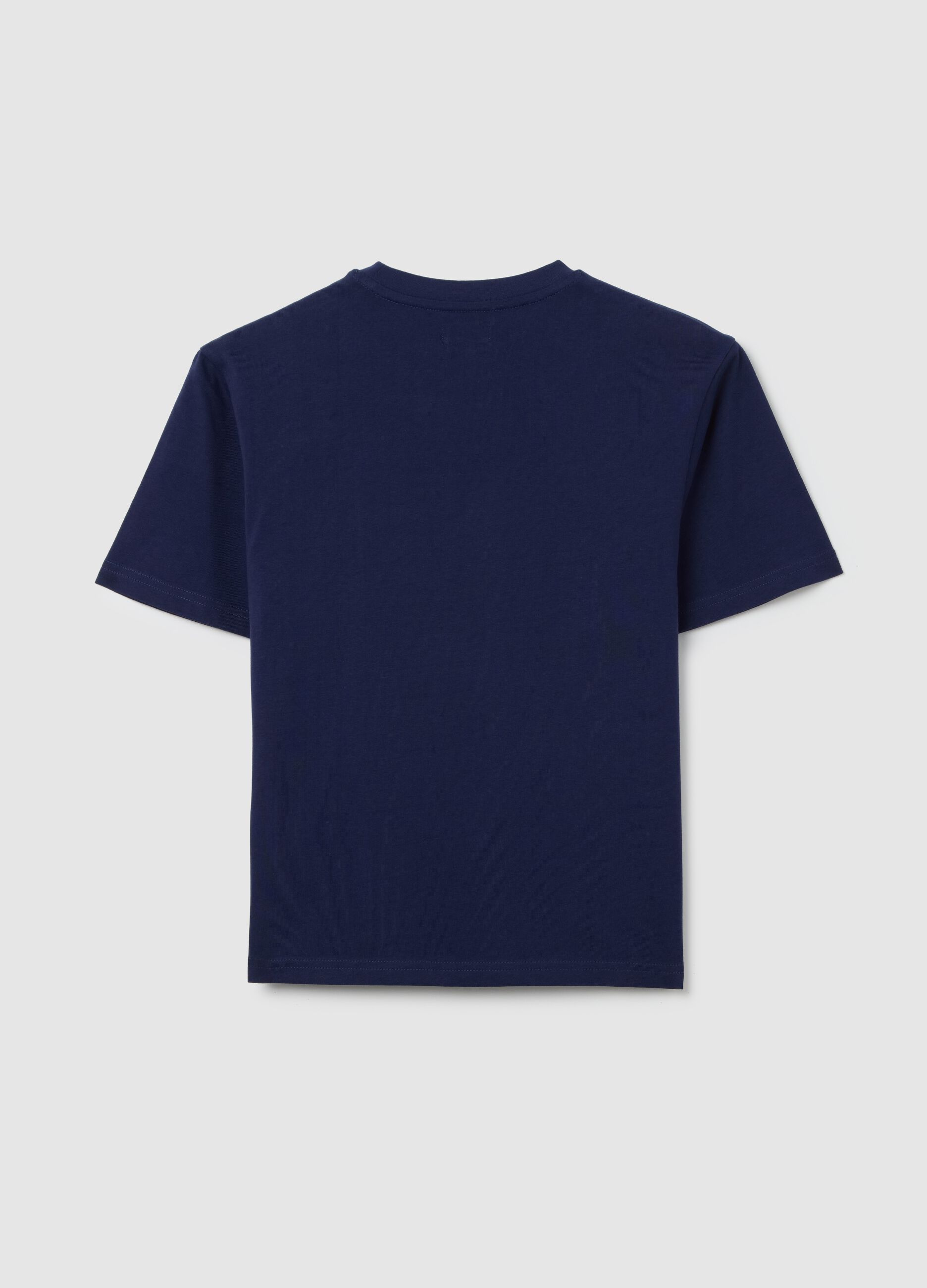 T-shirt blu navy con tasche