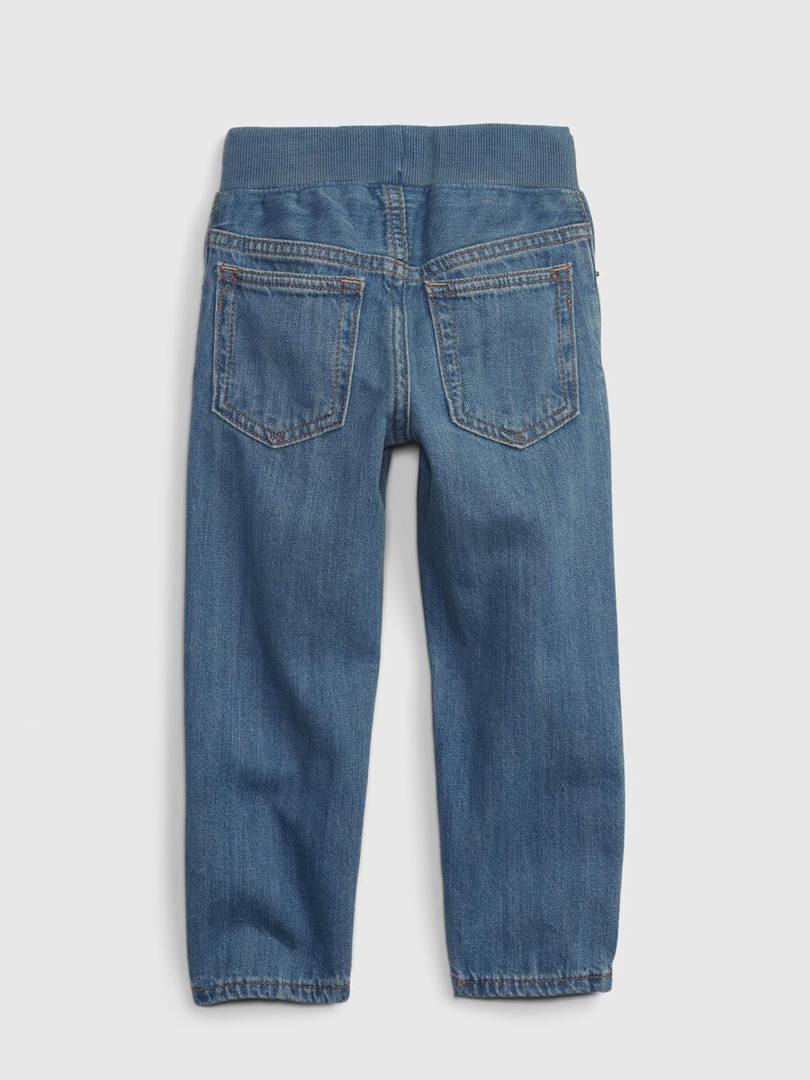 Joggers in denim con abrasioni_1