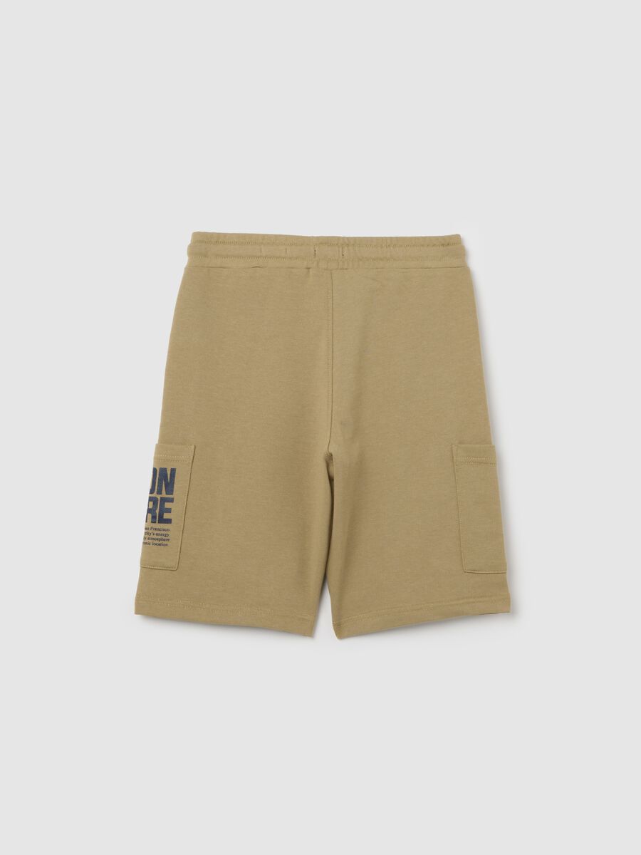 Regular beige shorts in pure cotton for OVS Kids_1