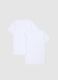 Pack of two white boy's t-shirts in pure cotton over fit_1