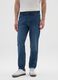 Blue pure cotton jeans with relaxed fit_1
