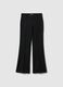 Pantaloni in tessuto elasticizzato neri flare fit_4